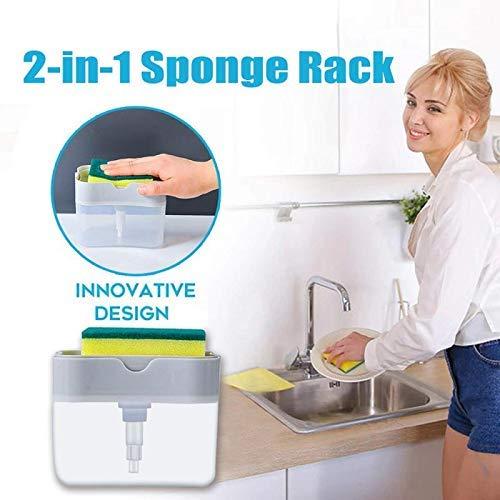 Soap Dispenser-2 in 1 Liquid Soap Dispenser with Sponge Holder