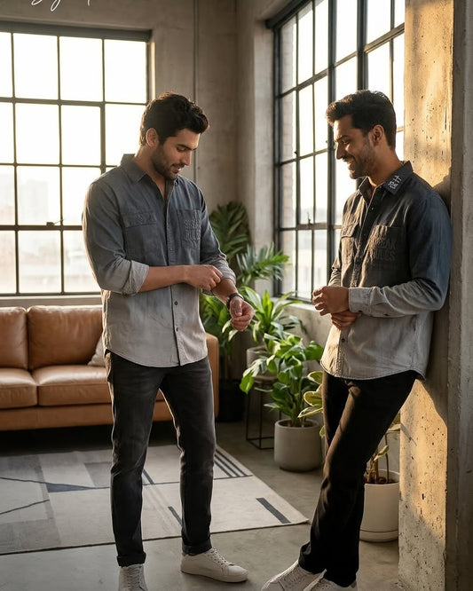 Men’s Premium Cotton Designer Shirt – Pack of 2