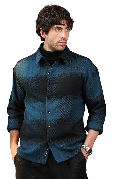Men's Vignette Checkered Oversized Shirt